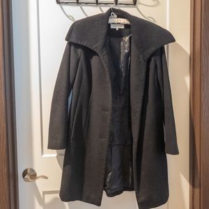 Black Button Peacoat Calvin Klein